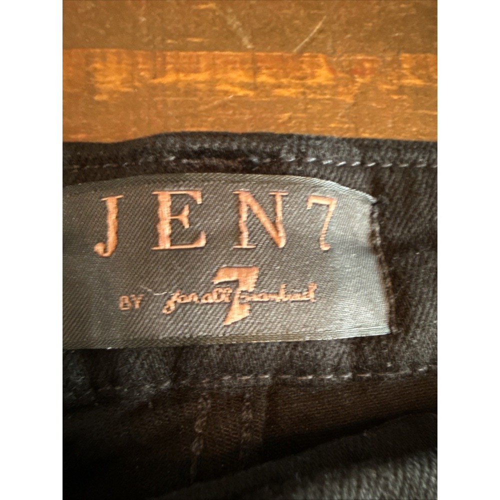 Jen7 Size 12 Bermuda Shorts Black Cuffed Pockets 7 for All Mankind - Picture 3 of 16